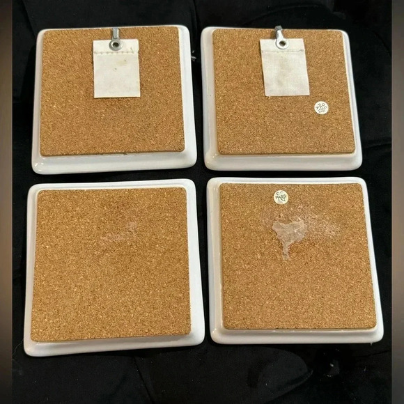 Pottery Barn French Bakery Chocolate Delespaul-Havez Coasters Kitschy Set of 4 - Picture 6 of 9